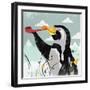 Penguin Stroll-Anna Polanski-Framed Art Print