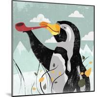 Penguin Stroll-Anna Polanski-Mounted Art Print