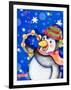 Penguin Tambourine-Valarie Wade-Framed Giclee Print