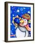 Penguin Tambourine-Valarie Wade-Framed Giclee Print