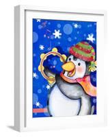 Penguin Tambourine-Valarie Wade-Framed Giclee Print