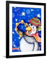 Penguin Tambourine-Valarie Wade-Framed Giclee Print