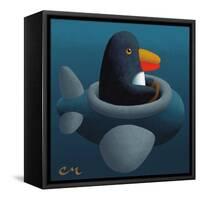 Penguin-Chris Miles-Framed Stretched Canvas