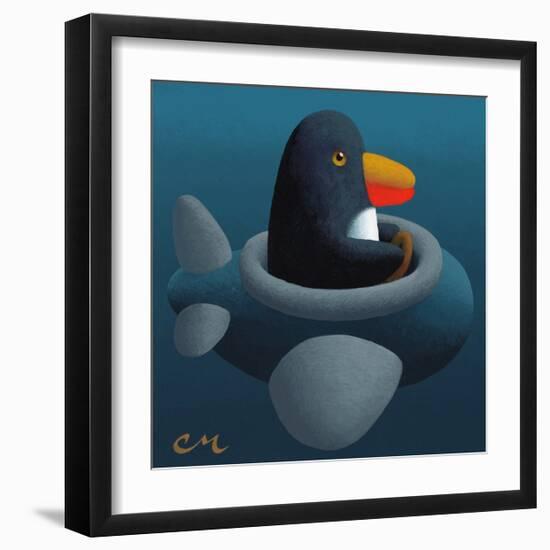 Penguin-Chris Miles-Framed Art Print