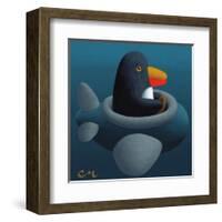 Penguin-Chris Miles-Framed Art Print