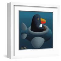 Penguin-Chris Miles-Framed Art Print