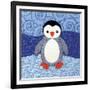 Penguin-Betz White-Framed Art Print