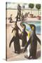 Penguins at the Zoo-null-Stretched Canvas