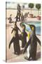 Penguins at the Zoo-null-Stretched Canvas