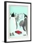 Penguins Discover a Book-null-Framed Art Print