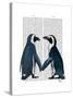 Penguins in Love-Fab Funky-Stretched Canvas