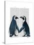 Penguins in Love-Fab Funky-Stretched Canvas