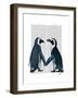 Penguins in Love-Fab Funky-Framed Art Print