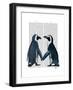 Penguins in Love-Fab Funky-Framed Art Print