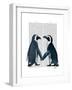 Penguins in Love-Fab Funky-Framed Art Print