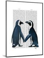 Penguins in Love-Fab Funky-Mounted Art Print