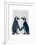 Penguins in Love-Fab Funky-Framed Art Print