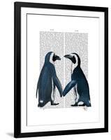 Penguins in Love-Fab Funky-Framed Art Print