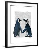 Penguins in Love-Fab Funky-Framed Art Print