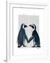 Penguins in Love-Fab Funky-Framed Art Print