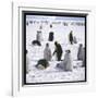 Penguins in the Snow-null-Framed Photographic Print