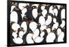 Penguins Pattern-YuanDen-Framed Art Print