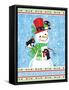 Penguins & Snowman-Teresa Woo-Framed Stretched Canvas