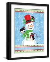 Penguins & Snowman-Teresa Woo-Framed Art Print