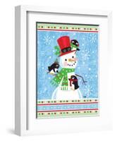 Penguins & Snowman-Teresa Woo-Framed Art Print