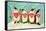 Penguins Spelling Out Love-null-Framed Stretched Canvas