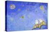 Penguins Wishing On A Star-Lisa Katharina-Stretched Canvas