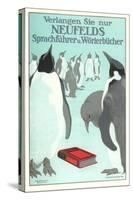 Penguins with Book-null-Stretched Canvas