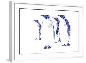 Penguins-Cristian Mielu-Framed Art Print