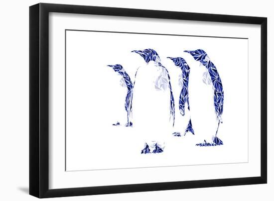 Penguins-Cristian Mielu-Framed Art Print