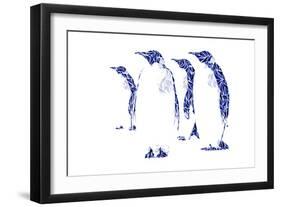 Penguins-Cristian Mielu-Framed Art Print