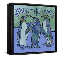 Penguins-Denny Driver-Framed Stretched Canvas