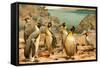 Penguins-F.W. Kuhnert-Framed Stretched Canvas