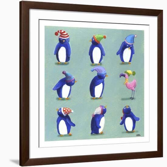 Penguins-Louise Tate-Framed Giclee Print