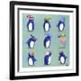 Penguins-Louise Tate-Framed Giclee Print