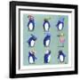 Penguins-Louise Tate-Framed Giclee Print