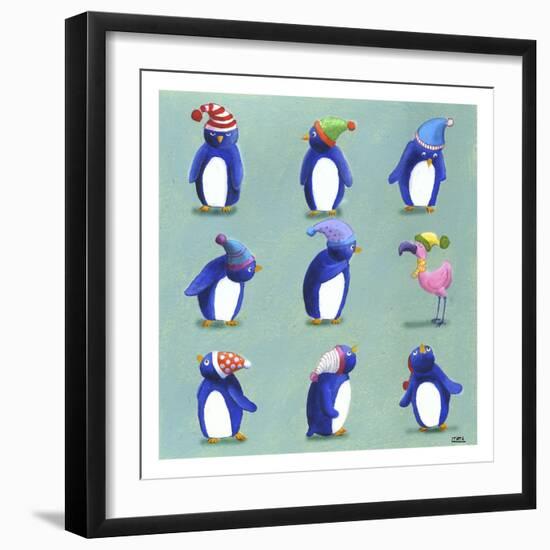 Penguins-Louise Tate-Framed Premium Giclee Print