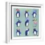 Penguins-Louise Tate-Framed Premium Giclee Print