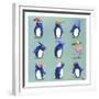 Penguins-Louise Tate-Framed Giclee Print