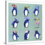 Penguins-Louise Tate-Stretched Canvas