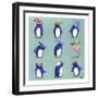 Penguins-Louise Tate-Framed Giclee Print