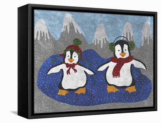 Penguins-Erin Clark-Framed Stretched Canvas