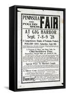 Peninsula Fair and Poultry Show, Gig Harbor (September 7-9, 1928)-null-Framed Stretched Canvas