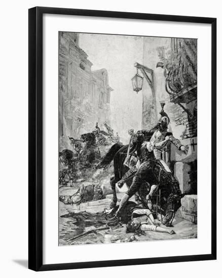 Peninsula War, May 2, 1808, Madrid, Manuela and Juan Malasana-null-Framed Giclee Print