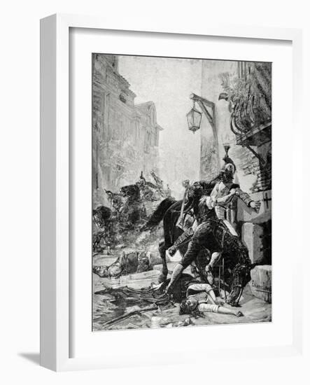 Peninsula War, May 2, 1808, Madrid, Manuela and Juan Malasana-null-Framed Giclee Print