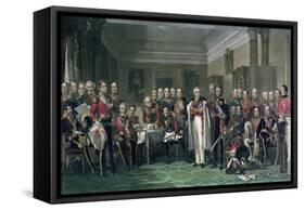 Peninsular Heroes at the United Services Club-John Prescott Knight-Framed Stretched Canvas